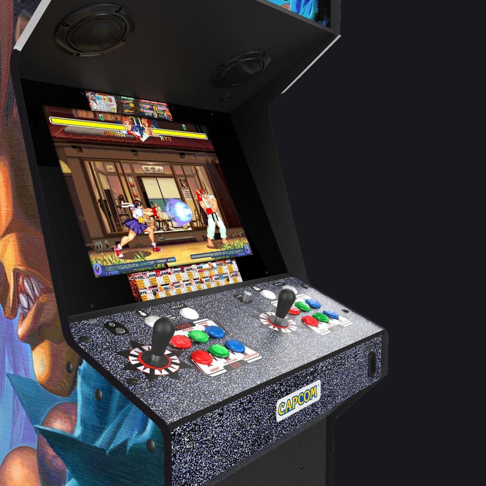 Street Fighter Alpha 2 XT control panel from an angle