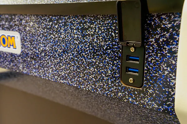 USB ports on the side of the Alpha 2 XT control panel